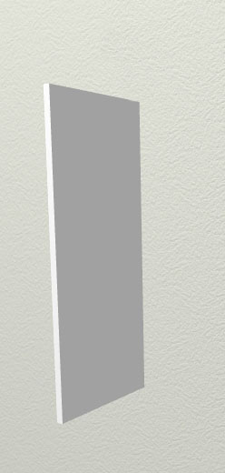 Панель торцевая П Капля (для шкафа верхнего) Белый в Кормиловке - kormilovka.katalogmebeli.com | фото