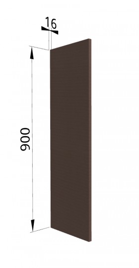 Панель торцевая ВП Квадро (для шкафа верхнего высокого) Шоколад кожа в Кормиловке - kormilovka.katalogmebeli.com | фото