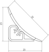 Плинтус LB-23, L=3000мм, черная сосна в Кормиловке - kormilovka.katalogmebeli.com | фото 2