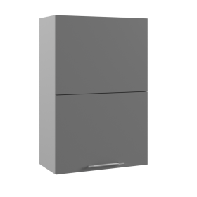 Ройс ВПГПМ 600 Шкаф верхний высокий Blum Aventos HF (Черника софт/корпус Серый) в Кормиловке - kormilovka.katalogmebeli.com | фото