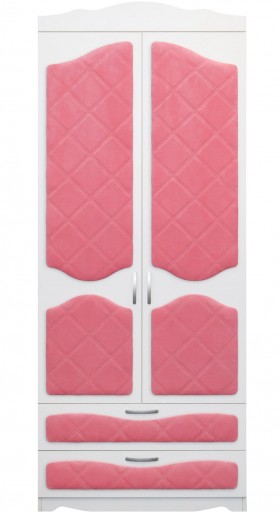 Шкаф 2-х створчатый с ящиками серии Иллюзия 89 Розовый в Кормиловке - kormilovka.katalogmebeli.com | фото
