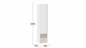Шкаф для белья комбинированный «Сканди» Дуб Гарден/Белый/Глиняный серый в Кормиловке - kormilovka.katalogmebeli.com | фото 3