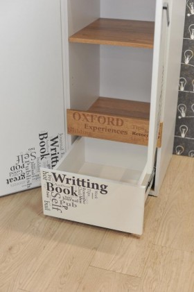 Шкаф для белья «Оксфорд» (Ривьера/Белый с рисунком) в Кормиловке - kormilovka.katalogmebeli.com | фото 4