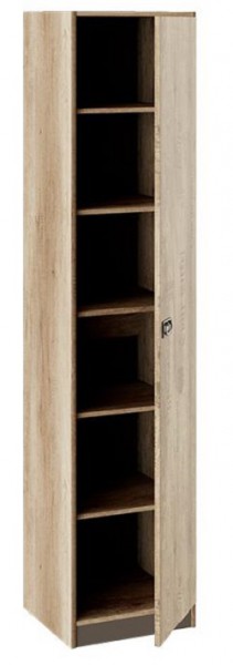 Шкаф для белья «Пилигрим» (Дуб Каньон светлый, Фон серый) в Кормиловке - kormilovka.katalogmebeli.com | фото 2