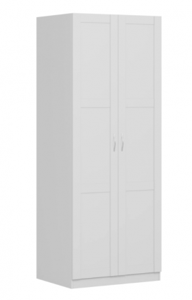 Шкаф двухдверный Пегас сборный белый в Кормиловке - kormilovka.katalogmebeli.com | фото