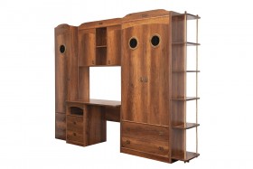 Шкаф комбинированный для белья «Навигатор» (Дуб Каньон) в Кормиловке - kormilovka.katalogmebeli.com | фото 6