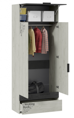 Шкаф комбинированный для одежды «Оксфорд-2» в Кормиловке - kormilovka.katalogmebeli.com | фото 2