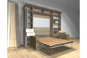 Шкаф-кровать с диваном Каролина в Кормиловке - kormilovka.katalogmebeli.com | фото 3