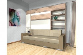 Шкаф-кровать с диваном Каролина в Кормиловке - kormilovka.katalogmebeli.com | фото 4