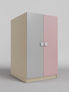 Шкаф под кровать второго яруса Грэйси (Розовый/Серый/корпус Клен) в Кормиловке - kormilovka.katalogmebeli.com | фото