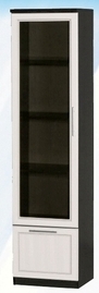 Шкаф средний с ящиком и стеклодверью ДЛЯ ГОСТИНОЙ ШСЯС-450 Венге/Дуб выбеленный в Кормиловке - kormilovka.katalogmebeli.com | фото