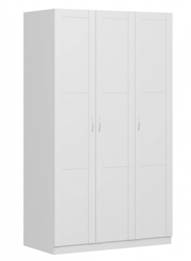 Шкаф трехдверный Пегас сборный белый в Кормиловке - kormilovka.katalogmebeli.com | фото