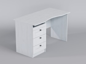 Стол (столешница с выемкой) Классика (Белый/корпус Выбеленное дерево) в Кормиловке - kormilovka.katalogmebeli.com | фото
