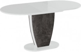 Стол обеденный «Монреаль» Тип 1 (Белый глянец/Моод темный) в Кормиловке - kormilovka.katalogmebeli.com | фото 2