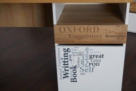 Стол с ящиками «Оксфорд» (Ривьера/Белый с рисунком) в Кормиловке - kormilovka.katalogmebeli.com | фото 9