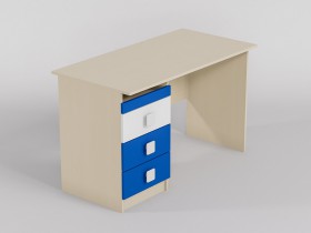 Стол (прямая столешница) Скай люкс (Синий/Белый/корпус Клен) в Кормиловке - kormilovka.katalogmebeli.com | фото