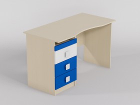 Стол (столешница с выемкой) Скай люкс (Синий/Белый/корпус Клен) в Кормиловке - kormilovka.katalogmebeli.com | фото