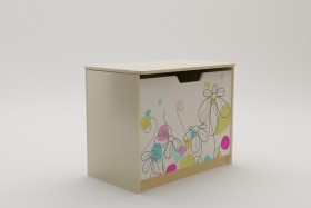 Ящик для игрушек Флёр (Белый/корпус Клен) в Кормиловке - kormilovka.katalogmebeli.com | фото