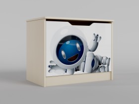 Ящик для игрушек Санни (Белый/корпус Клен) в Кормиловке - kormilovka.katalogmebeli.com | фото